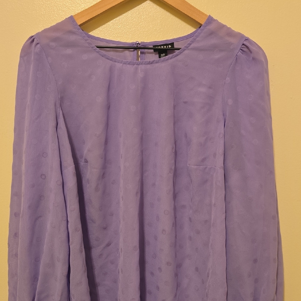 Torrid Lavender Sheer Blouse
